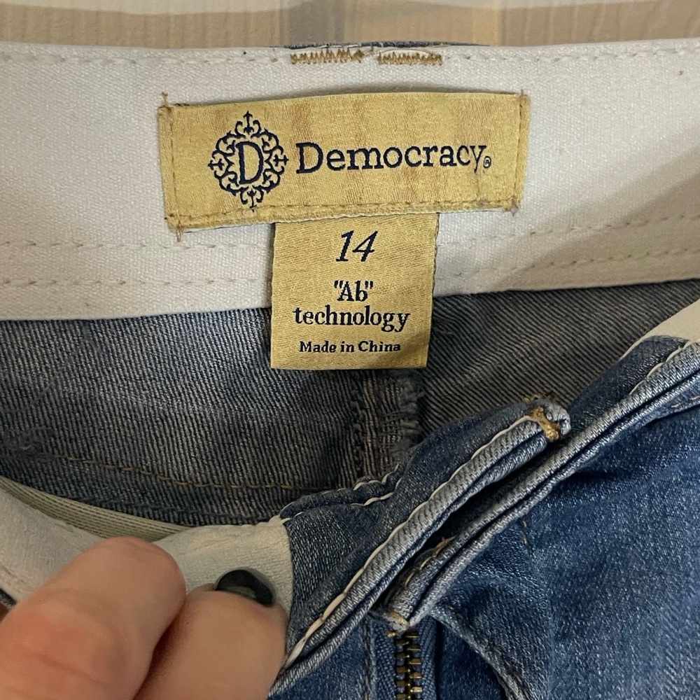 DEMOCRACY "Ab" technology Classic Skinny Blue Denim Jeans Size 14 - Picture 5 of 7